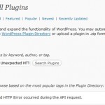 An Unexpected HTTP Error occurred during the API request
