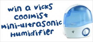Win Vicks Paediatric Mini Ultrasonic Humidifier Worth £49.99