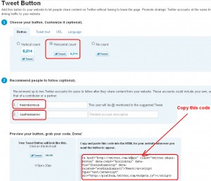 How to add Twitter Button Count on WordPress Blog