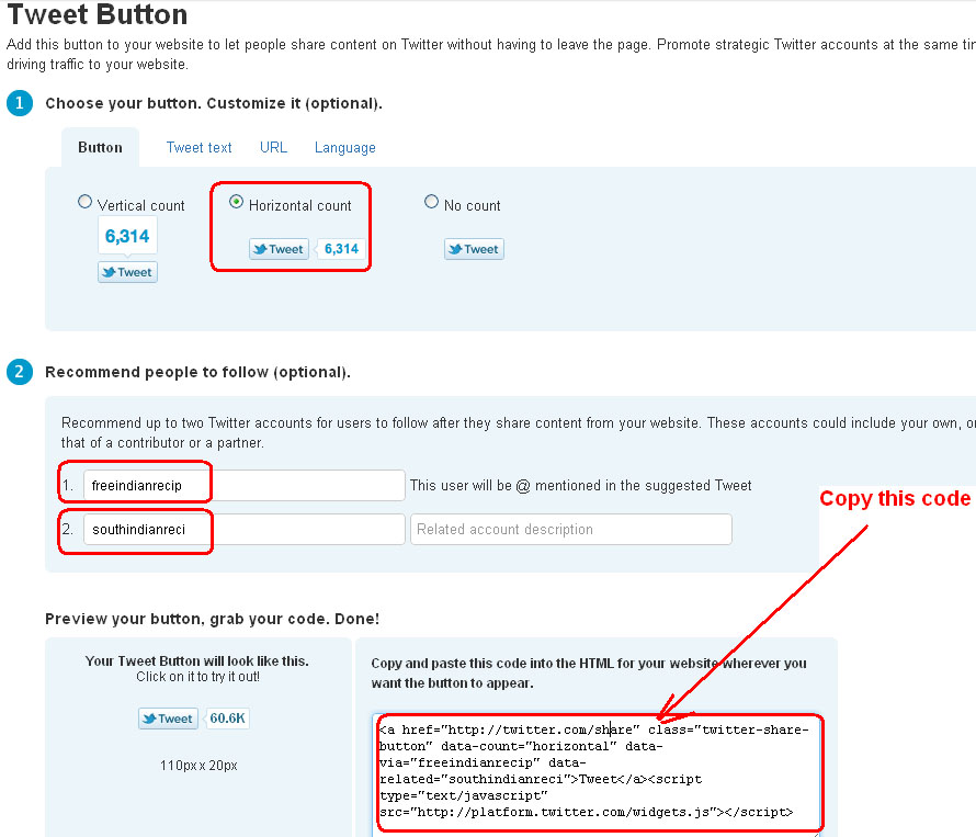 How to add Twitter Button Count on WordPress Blog