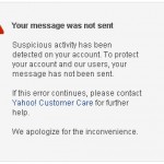 Your message was not sent – Yahoo Mail Problem