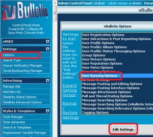 vBulletin – How to Block IP Address